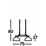 SEARCHLIGHT 3592-2AB | Bistro-II Searchlight visilice svjetiljka 2x E27 antik bakar, prozirno