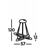 SEARCHLIGHT 5882-2CC | Solexa Searchlight visilice svjetiljka okrugli 1x LED 3024lm 3000K krom, acidni
