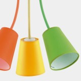 TK LIGHTING 2106 | Wire-TK Tk Lighting stropne svjetiljke svjetiljka 3x E27 žuto, zeleno, bijelo