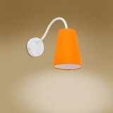 TK LIGHTING 2448 | Wire-TK Tk Lighting zidna svjetiljka 1x E27 narančasto, bijelo