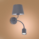 TK LIGHTING 2536 | Maja-TK Tk Lighting zidna svjetiljka 1x E27 sivo