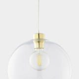 TK LIGHTING 2742 | Cubus-TK Tk Lighting visilice svjetiljka s mogućnošću skraćivanja kabla 1x E27 prozirno, zlatno