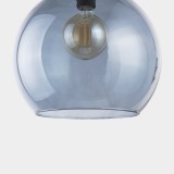 TK LIGHTING 2765 | Cubus-TK Tk Lighting visilice svjetiljka s mogućnošću skraćivanja kabla 1x E27 sivo, crno