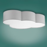 TK LIGHTING 3145 | Cloud Tk Lighting stropne svjetiljke svjetiljka 4x E27 sivo, bijelo