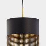 TK LIGHTING 3214 | Bogart-TK Tk Lighting visilice svjetiljka s mogućnošću skraćivanja kabla 1x E27 crno, zlatno