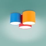 TK LIGHTING 3275 | Mona-TK Tk Lighting stropne svjetiljke svjetiljka 3x E27 plavo, narančasto, crveno
