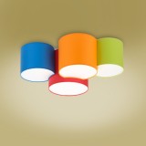 TK LIGHTING 3276 | Mona-TK Tk Lighting stropne svjetiljke svjetiljka 4x E27 plavo, narančasto, crveno