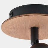 TK LIGHTING 3290 | Top-Wood Tk Lighting spot svjetiljka elementi koji se mogu okretati 1x GU10 crno, drvo
