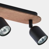 TK LIGHTING 3292 | Top-Wood Tk Lighting spot svjetiljka elementi koji se mogu okretati 3x GU10 crno, drvo