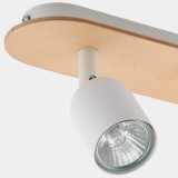 TK LIGHTING 3295 | Top-Wood Tk Lighting spot svjetiljka elementi koji se mogu okretati 2x GU10 bijelo, drvo