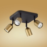 TK LIGHTING 3307 | Top-TK Tk Lighting spot svjetiljka elementi koji se mogu okretati 4x GU10 crno, zlatno