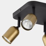 TK LIGHTING 3307 | Top-TK Tk Lighting spot svjetiljka elementi koji se mogu okretati 4x GU10 crno, zlatno