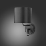 TK LIGHTING 4234 | Richi Tk Lighting zidna svjetiljka s prekidačem elementi koji se mogu okretati 1x E27 + 1x LED 270lm crno