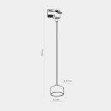 TK LIGHTING 4275 | Tracer Tk Lighting visilice svjetiljka 1x GX53 crno, bijelo