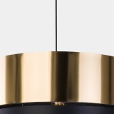 TK LIGHTING 4346 | Hilton-TK Tk Lighting visilice svjetiljka s mogućnošću skraćivanja kabla 1x E27 crno, zlatno