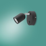 TK LIGHTING 4415 | Top-TK Tk Lighting spot svjetiljka s prekidačem elementi koji se mogu okretati 1x GU10 crno, krom