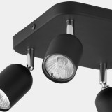 TK LIGHTING 4418 | Top-TK Tk Lighting spot svjetiljka elementi koji se mogu okretati 4x GU10 crno, krom