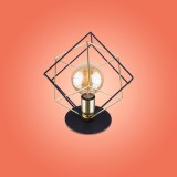 TK LIGHTING 5450 | Alambre Tk Lighting stolna svjetiljka 28,5cm s prekidačem 1x E27 crno, zlatno