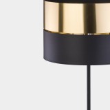 TK LIGHTING 5465 | Hilton-TK Tk Lighting podna svjetiljka 159cm s prekidačem 1x E27 crno, zlatno