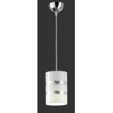 TRIO 308700189 | Nikosia Trio visilice svjetiljka 1x E27 opal, srebrno