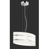 TRIO 308700289 | Nikosia Trio visilice svjetiljka 2x E27 opal, srebrno