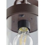 TRIO 404160124 | Sambesi Trio podna svjetiljka 100cm svjetlosni senzor - sumračni prekidač 1x E27 IP44 boja rdže, prozirno