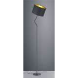 TRIO 408290179 | Hostel Trio podna svjetiljka 160cm sa prekidačem na kablu fleksibilna 1x E27 crno mat, zlatno