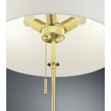 TRIO 409100308 | Lyon-TR Trio podna svjetiljka 138cm 2x s poteznim prekidačem s podešavanjem visine 3x E27 mat zlato, bijelo