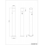 TRIO 422260142 | Hoosic Trio podna svjetiljka 80cm sa senzorom 1x E27 IP44 antracit, opal