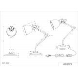 TRIO 500500104 | Jasper-TR Trio stolna svjetiljka 45cm sa prekidačem na kablu 1x E14 antik bakar