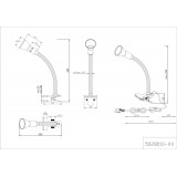 TRIO 5028010-01 | Flexo-TR Trio svjetiljke sa štipaljkama svjetiljka sa prekidačem na kablu fleksibilna 1x E14 bijelo