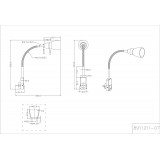 TRIO 8911211-07 | Ligara Trio utična svjetiljka svjetiljka s prekidačem fleksibilna 1x E14 poniklano mat, bijelo