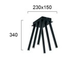 VIOKEF 3083000 | Duct Viokef stropne svjetiljke svjetiljka 6x LED 1620lm 3000K crno