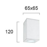 VIOKEF 4080101 | Paros Viokef zidna svjetiljka 1x GU10 IP44 bijelo