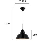 VIOKEF 4105602 | Glen Viokef visilice svjetiljka 1x E27 crno