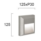 VIOKEF 4137800 | Leros-Plus Viokef zidna svjetiljka 1x LED 112lm 3000K IP44 sivo