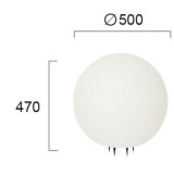 VIOKEF 4158000 | Vegas-VI Viokef podna svjetiljka 47cm 1x E27 IP65 bijelo