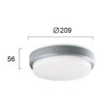 VIOKEF 4171700 | Leros-Plus Viokef stropne svjetiljke svjetiljka 1x LED 800lm 3000K IP54 srebrno, bijelo
