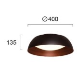 VIOKEF 4173500 | Chester-VI Viokef stropne svjetiljke svjetiljka 1x LED 1920lm 3000K crno, smeđe, opal mat