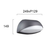 VIOKEF 4190600 | Jason-VI Viokef zidna svjetiljka 1x GX53 IP54 tamno siva, opal
