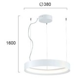 VIOKEF 4193900 | Verdi Viokef visilice svjetiljka 1x LED 2475lm 3000K bijelo
