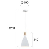VIOKEF 4197300 | Lamas Viokef visilice svjetiljka 1x E27 bijelo
