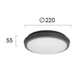 VIOKEF 4197600 | Tibuok Viokef stropne svjetiljke svjetiljka 1x LED 635lm 3000K IP54 crno, bijelo