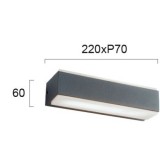 VIOKEF 4198700 | Tech Viokef zidna svjetiljka 1x LED 900lm 3000K IP65 tamno siva
