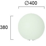 VIOKEF 4204200 | Vegas-VI Viokef podna svjetiljka 38cm 1x E27 IP65 bijelo