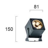 VIOKEF 4205400 | Aris-VI Viokef reflektor, ubodne svjetiljke svjetiljka elementi koji se mogu okretati 2x LED 1100lm 3000K IP66 tamno siva