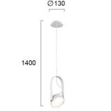 VIOKEF 4205600 | Hemi Viokef visilice svjetiljka 1x LED 540lm 3000K bijelo
