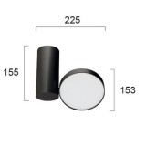 VIOKEF 4208201 | Lotus-VI Viokef zidna, stropne svjetiljke svjetiljka elementi koji se mogu okretati 1x LED 1368lm 3000K crno