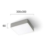 VIOKEF 4209300 | Donousa Viokef stropne svjetiljke svjetiljka 1x LED 1400lm 3000K IP65 srebrno