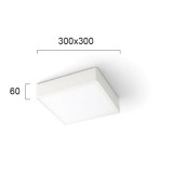 VIOKEF 4209301 | Donousa Viokef stropne svjetiljke svjetiljka 1x LED 1400lm 3000K IP65 bijelo